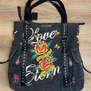 Ed Hardy Zipped Tote Bag